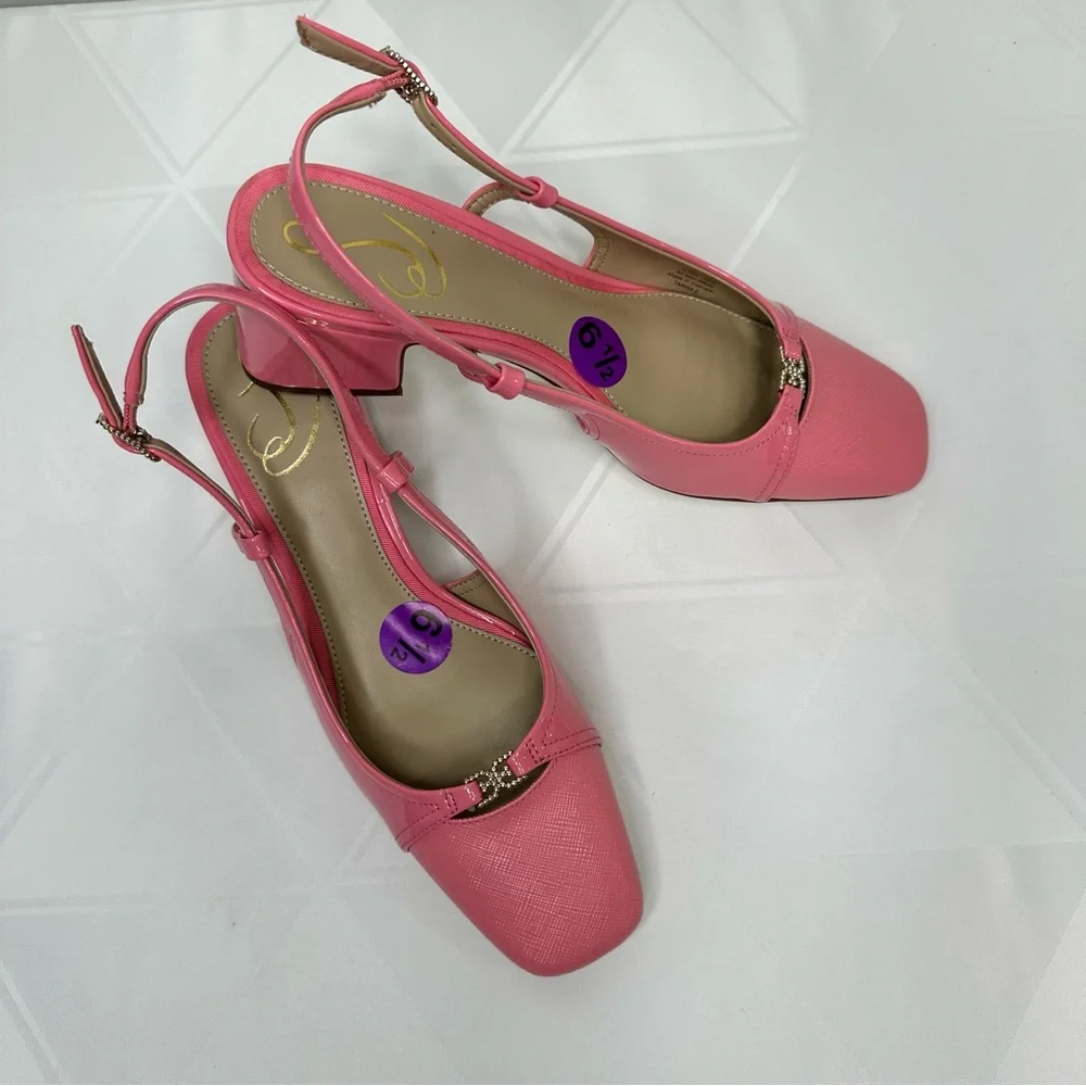 Sam Edelman Women's Tarra 2 Slingback Heel Pink Lotus Size 6.5 NWOB - Picture 1 of 10
